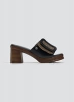 Mules από ψάθα με εφέ τοκά Refresh 172522