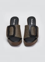 Mules από ψάθα με εφέ τοκά Refresh 172522