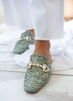 Mules κλειστά από ψάθα