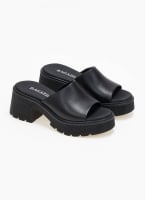 Mules δερμάτινα με chunky σόλα Ragazza 01243