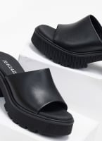 Mules δερμάτινα με chunky σόλα Ragazza 01243