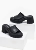 Mules δερμάτινα με chunky σόλα Ragazza 01243