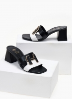Mules δερμάτινα με διχρωμία Mariella Fabiani 2491/5