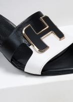 Mules δερμάτινα με διχρωμία Mariella Fabiani 2491/5