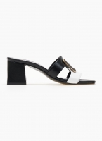 Mules δερμάτινα με διχρωμία Mariella Fabiani 2491/5