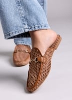 Mules φλατ με διαφάνεια ERYNN