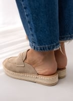 Mules καστόρινα με σχοίνινη σόλα Ragazza 0237