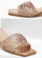 Mules με πλεκτή φάσα ERYNN