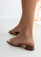 Mules με πλεκτή φάσα ERYNN