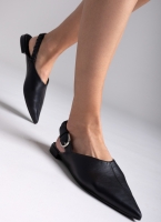 Mules μυτερά με frilled λάστιχο CORINA