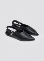 Mules μυτερά με frilled λάστιχο CORINA