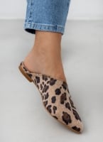 Mules φλατ μυτερά με print Estil