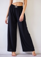 Παντελόνα wide leg με strass καρδιά