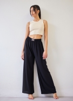 Παντελόνα wide leg με strass καρδιά