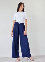 Παντελόνα wide leg με strass καρδιά