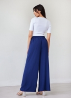 Παντελόνα wide leg με strass καρδιά