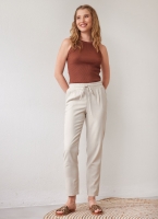 Παντελόνι mid waist με λινό Vero Moda 10279691