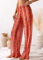 Παντελόνι see through με print