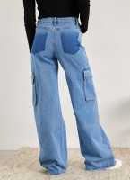 Παντελόνι τζιν cargo wide leg