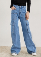 Παντελόνι τζιν cargo wide leg