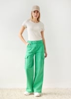 Παντελόνι τζιν cargo wide leg