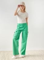 Παντελόνι τζιν cargo wide leg