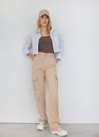 Παντελόνι τζιν cargo wide leg