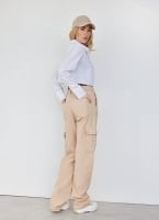 Παντελόνι τζιν cargo wide leg