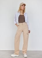 Παντελόνι τζιν cargo wide leg