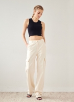 Παντελόνι τζιν cargo wide leg