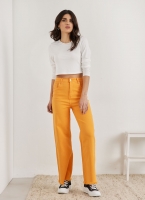 Παντελόνι τζιν wide leg με ξέφτια