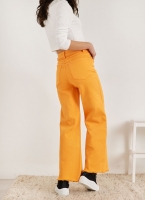 Παντελόνι τζιν wide leg με ξέφτια