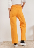 Παντελόνι τζιν wide leg με ξέφτια