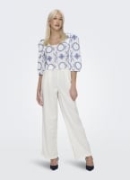 Παντελόνι wide leg με λινό ONLY 15291807