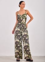 Παντελόνι wide leg σατέν με print ONLY 15315870