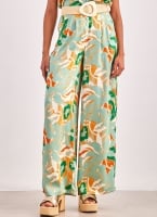 Παντελόνι wide leg σατέν με print ONLY 15315870