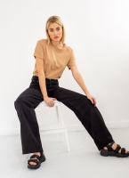 Παντελόνι τζιν wide leg χωρίς ραφές