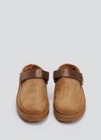 Παντόφλες suede με velcro και συννθετική γούνα ERYNN