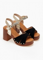 Πέδιλα crossover suede με τρουκς ERYNN