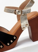 Πέδιλα crossover suede με τρουκς ERYNN