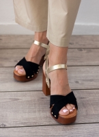 Πέδιλα crossover suede με τρουκς ERYNN