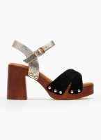 Πέδιλα crossover suede με τρουκς ERYNN