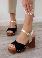 Πέδιλα crossover suede με τρουκς ERYNN