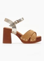 Πέδιλα crossover suede με τρουκς ERYNN