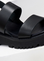 Flatforms δερμάτινα με chunky σόλα TFP