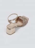 Πέδιλα δερμάτινα με στρας φάσα Iris sandals