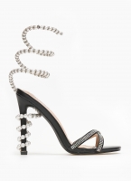 Πέδιλα lace up με πέρλες