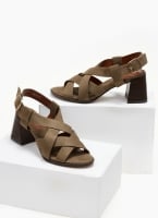 Πέδιλα suede με crossover φάσες ERYNN