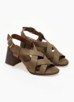 Πέδιλα suede με crossover φάσες ERYNN