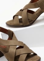 Πέδιλα suede με crossover φάσες ERYNN